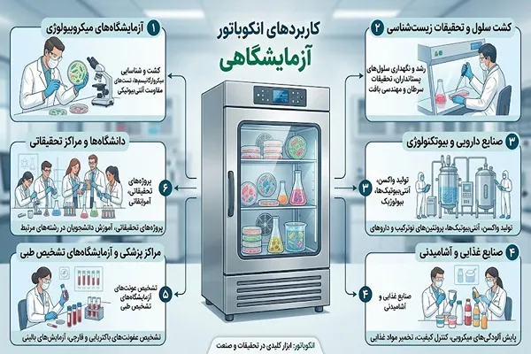 کاربردهای انکوباتور آزمایشگاهی