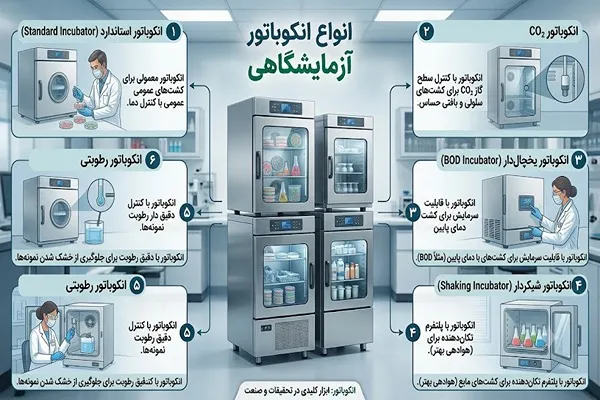 انواع انکوباتور آزمایشگاهی