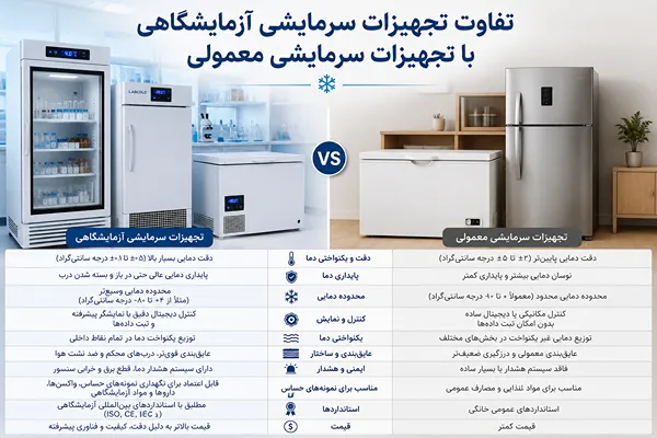 تفاوت تجهیزات سرمایشی آزمایشگاهی با تجهیزات سرمایشی معمولی
