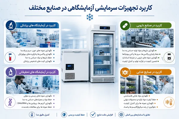 کاربرد تجهیزات سرمایشی آزمایشگاهی در صنایع مختلف