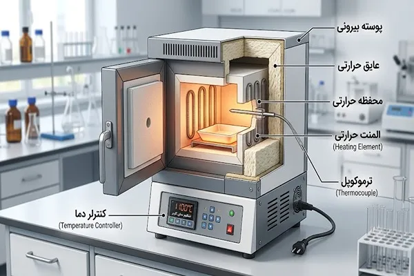 ساختار کوره الکتریکی آزمایشگاهی