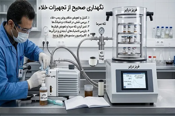 نگهداری صحیح از تجهیزات خلاء